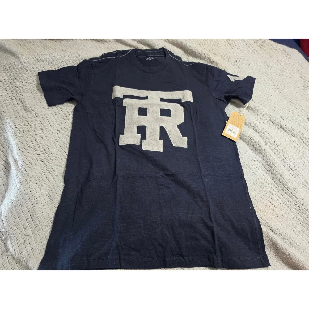 True Religion Mens University of TR Graphic Tee Navy Blue MC253ST544 Size M